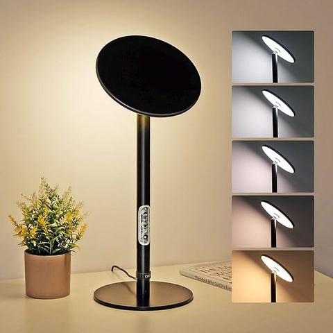 Dimmbare LED-Tischlampe, 20 W, 1500 Lumen, 2300 K-6500 K verstellbar, industrielles Metallgehäuse – Chiphy Nachttischlampe für Schlafzimmer, Esszimmer, Wohnzimmer