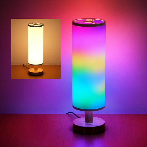 Smart RGB Table Lamp - Dimmable, Color Changing, Voice & App Control, USB Charging, Customizable - Chiphy