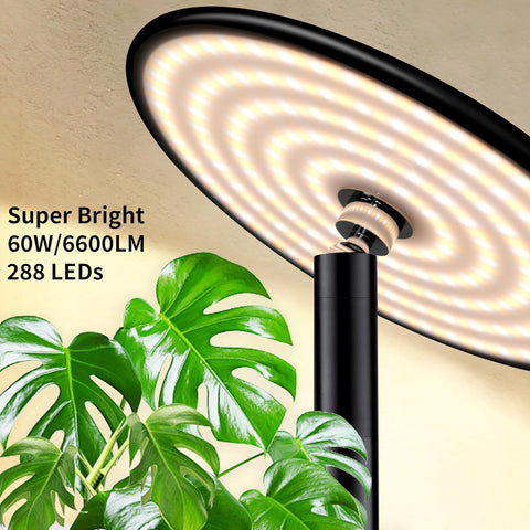 Full Spectrum 60W High-Intensity Grow Light - Adjustable 2300-6500K Color, Extendable Up to 85'', Dimmable Brightness, Smart Timer, Remote Control - Chiphy