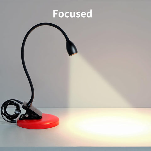 Rechargeable LED Desk Lamp - Chiphy, Clamp, Clip-on, 5 Dimmable Brightness, 4 Color Modes, Touch Control - Ideal for Home Office Desk, Dorm, Book Reading