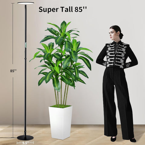 Full Spectrum 60W High-Intensity Grow Light - Adjustable 2300-6500K Color, Extendable Up to 85'', Dimmable Brightness, Smart Timer, Remote Control - Chiphy