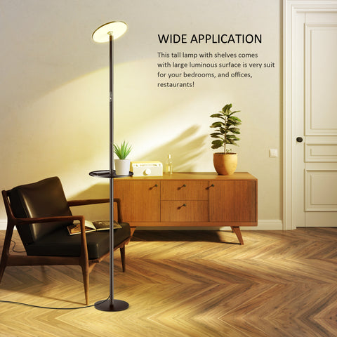 Multifunctional LED Floor Lamp with Storage Tray - Chiphy | Dual & Single Color Temperature Options (2300-6500K/4000K) - Ideal for Home & Office