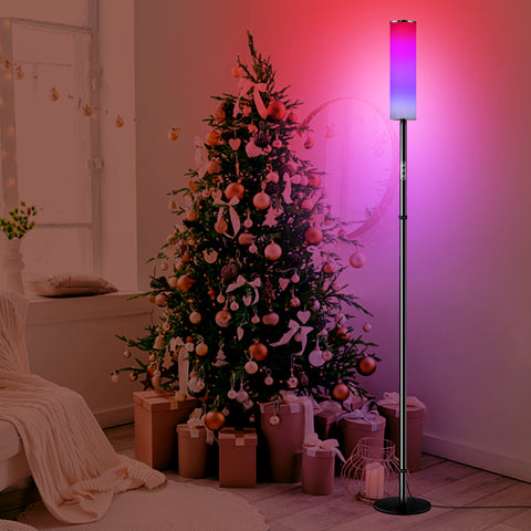 Modern 75'' RGB Color Changing Floor Lamp - Alexa & App Control, Music Sync, Ideal for Living Room, Bedroom, Gaming, Party - chiphy