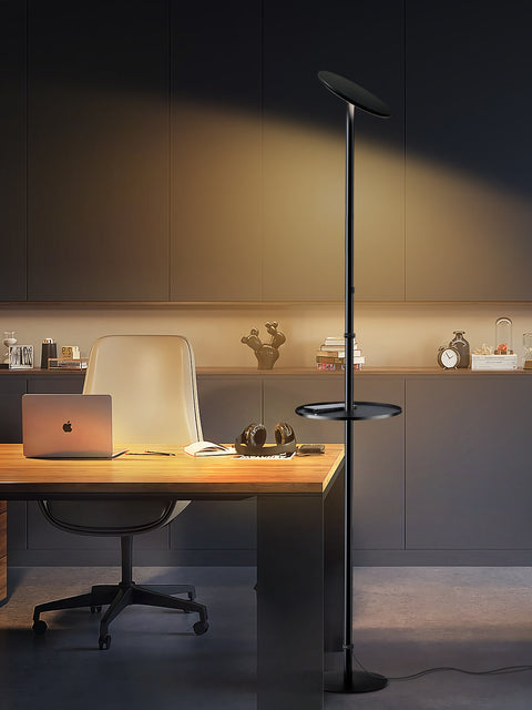 Multifunctional LED Floor Lamp with Storage Tray - Chiphy | Dual & Single Color Temperature Options (2300-6500K/4000K) - Ideal for Home & Office