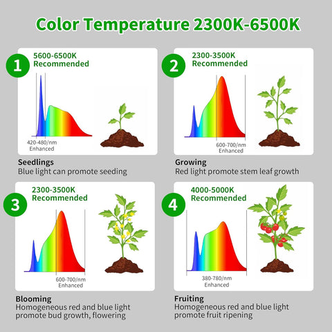 chiphy Grow Lamp, 40W Full Spectrum Grow Lights for Indoor Plants, 4H/8H/12H Timer, 2300K-6500K, 10 Dimmable Levels, 76''Height Adjustable, Remote Control, Ideal for Tall Large Plants