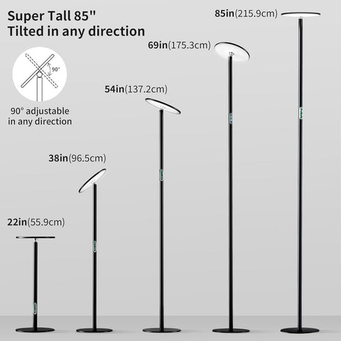 60W LED Full Spectrum Indoor Plant Light - Adjustable Height, Dimmable Brightness, 360° Flexible Head, Remote Control - Ideal for Every Growth Stage