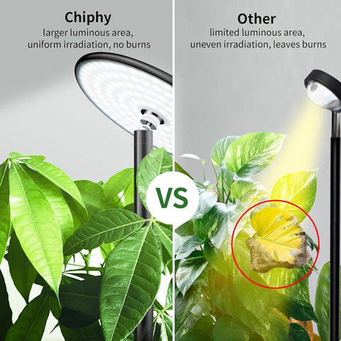 Full Spectrum 60W High-Intensity Grow Light - Adjustable 2300-6500K Color, Extendable Up to 85'', Dimmable Brightness, Smart Timer, Remote Control - Chiphy