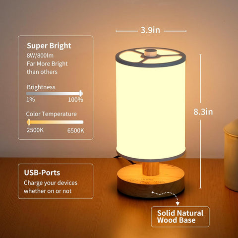 Smart RGB Table Lamp - Dimmable, Color Changing, Voice & App Control, USB Charging, Customizable - Chiphy