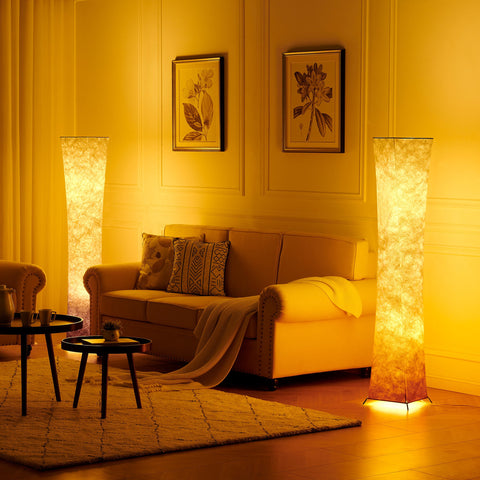 Stehlampe im Twisted-Taille-Design – dimmbar, 3-stufig einstellbare Helligkeit, 12 W x 2 LED-Lampen, roter Stoffschirm mit Farbverlauf – Chiphy