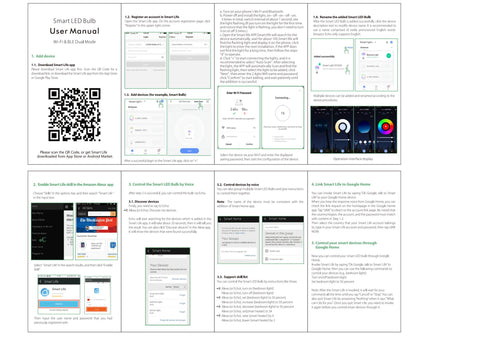Electronic Instruction Manual for Smart Life APP